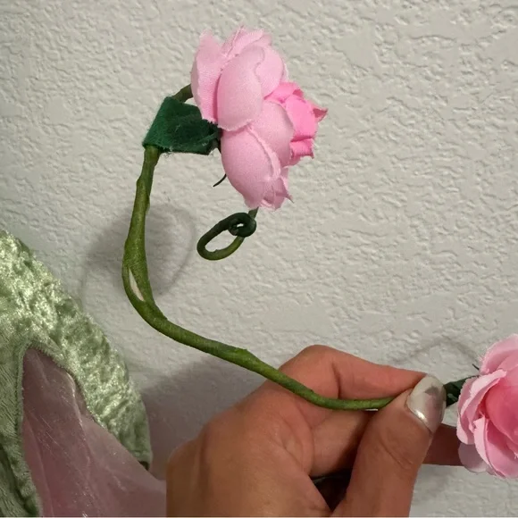 Whimsical Green and Pink Fairy Costume for Kids - Picture 12 of 14